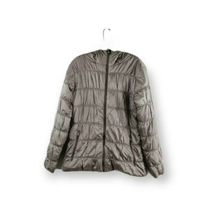 Columbia Girls Brown Long Sleeves Full Zip Hooded‎ Puffer Jacket Size Large